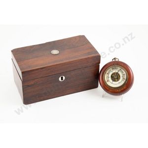 Victorian rosewood tea caddy oblong shape with mother of pearl…
