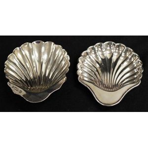 Aspery Sterling Silver Shell Dishes 20th C.. 