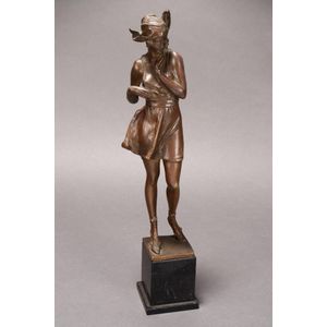 Bruno Zach (1891-1945), 'Pensive Woman,' c.1900, depicting a…
