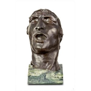 A bronze mask 'Mask of Sorrow', after Auguste Rodin, French…
