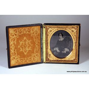 A fine Victorian Union cased Daguerrotype of a woman, circa…