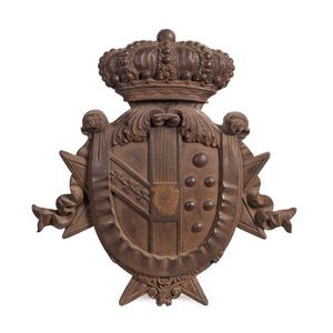 A cast iron armorial wall plaque, English early 19th century,…