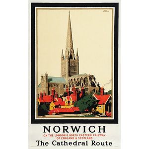 Frank Newbould (British 1887-1951), Norwich, The Cathedral…
