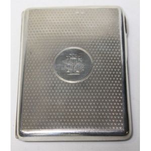 A hallmarked sterling silver aide memoire, Birmingham 1913, 122g