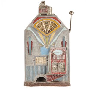 A 1920s vintage American 'little Duke' one armed bandit fruit…