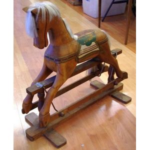 timber rocking horse