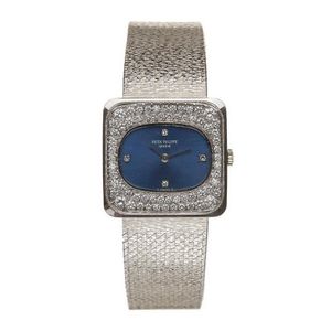 Cadran De Montre Bracelet Patek Philippe Dame - Argent, 12.75 X 12.75 Mm, Occasion