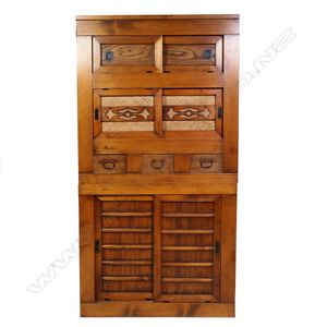 Japanese Furniture Chest - Getabako Shoe Tansu Cabinet, Beech - The Nara  Collection - TJ20M2