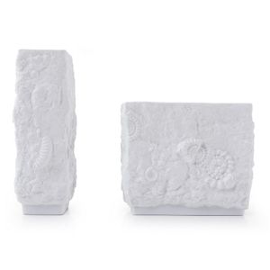 Two pieces of Kaiser porcelain W/ Fossilized features, Tallest…