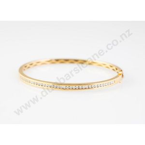 18ct 36 stone diamond hinged snap bangle channel set round&hellip;