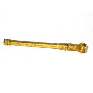 A gilt Mordan & Co propelling pencil, inscribed ' JMB 1888- 1938
