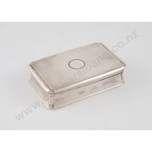 George III sterling silver snuff box oblong shape with allover…