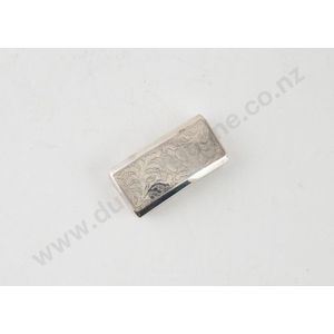 George III sterling silver snuff box rectangular bowed shape,…