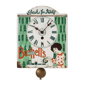 Bushells tea advertising wall clock with 8 day movement with…