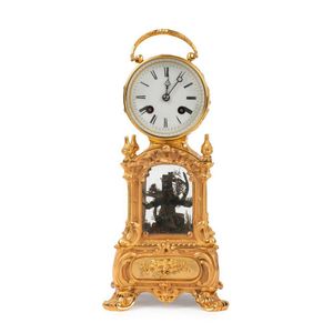 Bontems French Automaton Mantel Clock with Twittering Bird