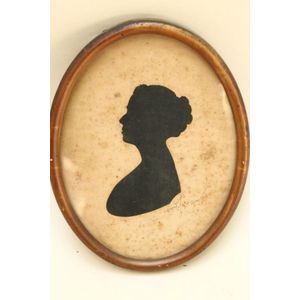 Edwardian Woman Silhouette, 1913 - Miniatures & Silhouettes - Precious 