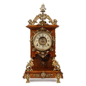 Ansonia Plush Cabinet Mantel Clock with Brass Mounts - Clocks - Mantle ...