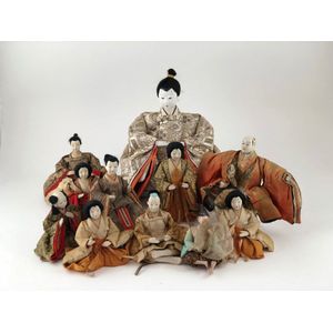 Collection of antique ceremonial Japanese costume dolls (11)