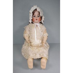 Large vintage German bisque head doll, Simon & Halbig, 74 cm…