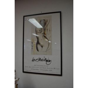 Brett Whiteley, original poster 'Retrospective, The Art Gallery…