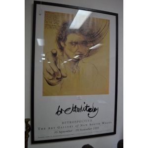 Brett Whiteley, original poster 'Retrospective, the Art Gallery…