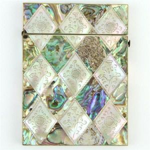 Victorian mother of pearl & Abalone shell calling card case…