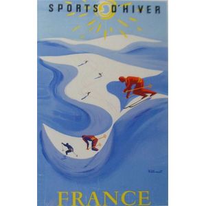 After Bernard Villemot (1911-1990) Sport d'Hiver, France 1954…
