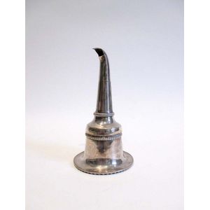 A George III Sheffield plate wine funnel with integrated…