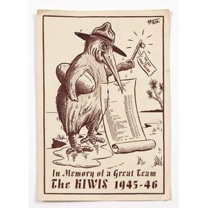 'Hen', In Memory of a Great Team, The Kiwis 1945-46, Poster on…
