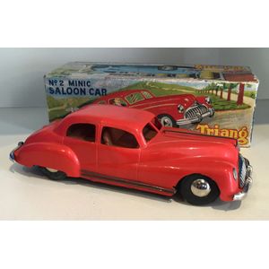A no. 2 Minic saloon car by Tri-Ang and an old smoky friction…