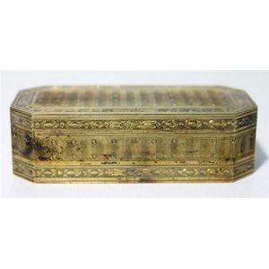 A Carrington & Co. English hallmarked gilt sterling silver box,…