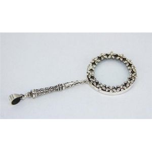 A sterling silver Lorgnette, stamped 925. Handle length 4.5 cm