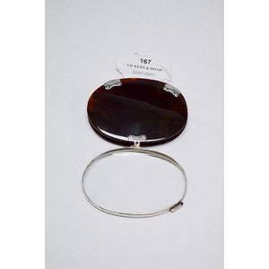 Georgian tortoise shell magnifying glass, approx 8 cm wide