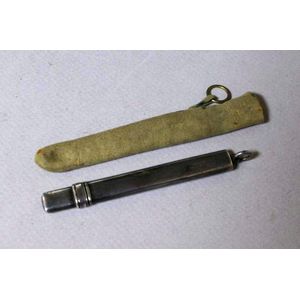 S.Mordan & Co. Silver pencil holder, in original soft leather…