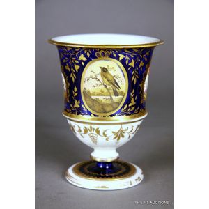 A small Charles Bourne pedestal vase, circa 1810, initialled Cb&hellip;