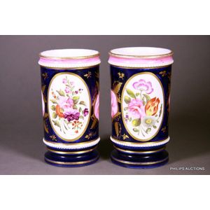 A pair of Charles Bourne spill vases, circa 1807-10, pattern&hellip;