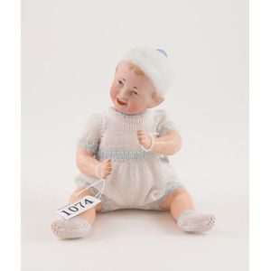 Theodor Recknagel bisque solid dome character baby all moulded…