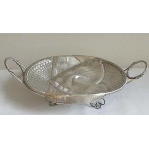 Antique Russian silver trompe l'oeil basket the silver bread…