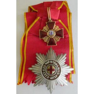 Imperial Russian Gold & Enamel Cross, Star & Sash 14kt gold…