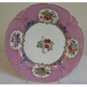 Russian Popov Factory porcelain plate gilded and painted on…