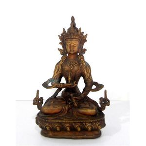 A rare elegant Sino-Tibetan bronze Tara with a Dorje in each&hellip;