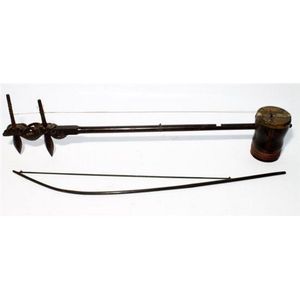 A two Stringed Chinese violin, Erhu, with snake skin Soundboard…