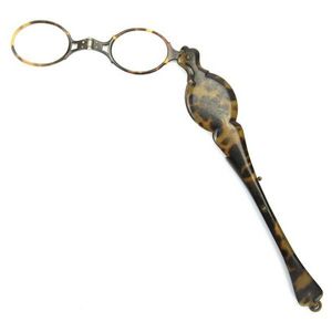 Victorian tortoiseshell Lorgnette having a push button…
