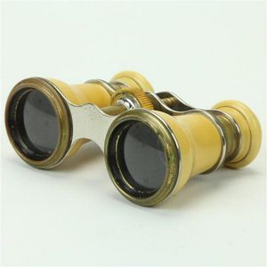 French marine ivory & brass opera binoculars having a x 10 lens.…