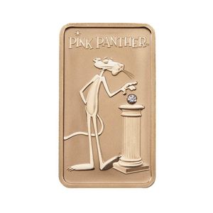 A 2018 limited edition pink panther pink diamond 1OZ gold Ingot,…