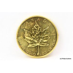 A gold Canadian $50 coin 1OZ 1981, 24ct yellow gold, stamped…