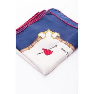 Louis Vuitton Scarf blue Sky silk yacht yacht 85x85 cm