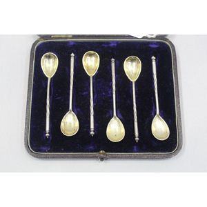 Imperial Russian Spoon Set in Mallet Box (6)