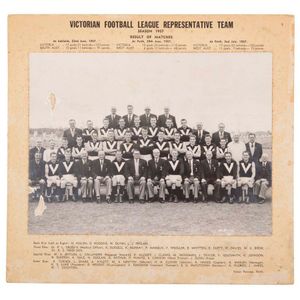 A photograph of the VFL representative Team, Season 1957, 26.5…