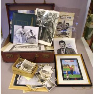 Collection of old photographs, including photos with autographs…